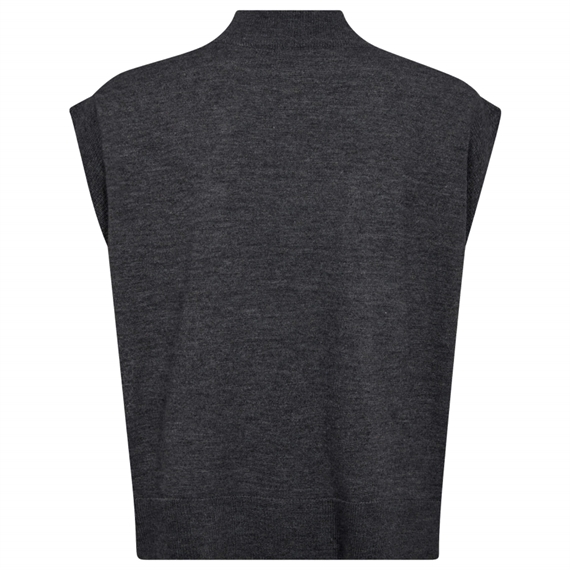 Co\'couture MyCC V-Knit Vest, Dark Grey 